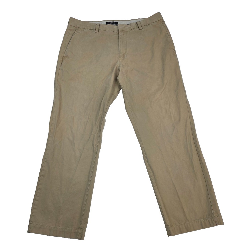 Banana Republic Men's‎ Tan Beige Straight Leg Chino Khaki Trousers Pants Size 35